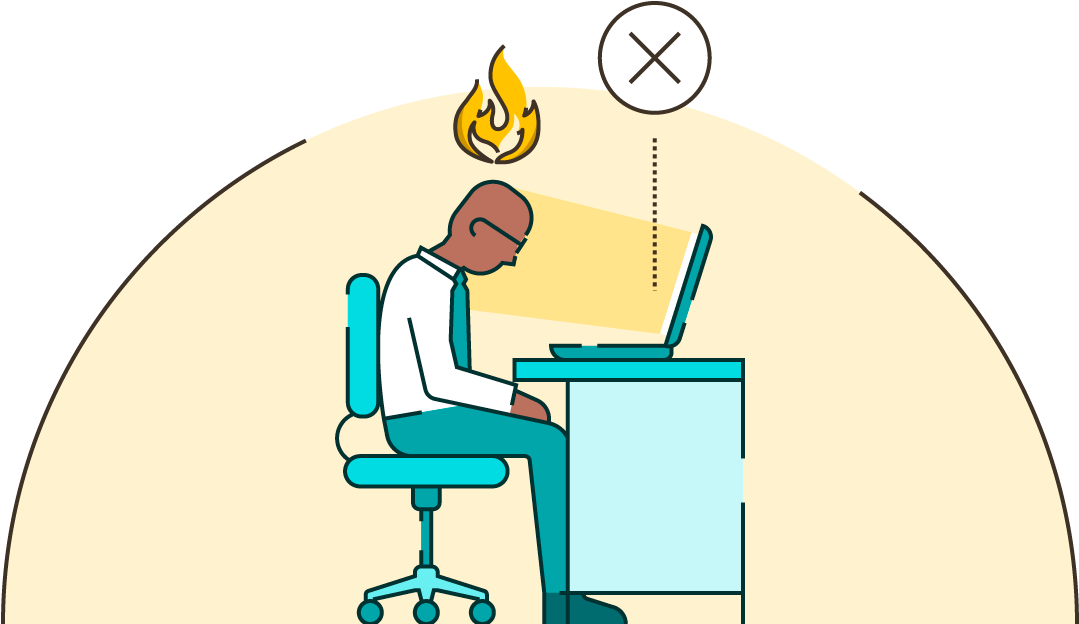 Workplace Burnout Concept PNG image