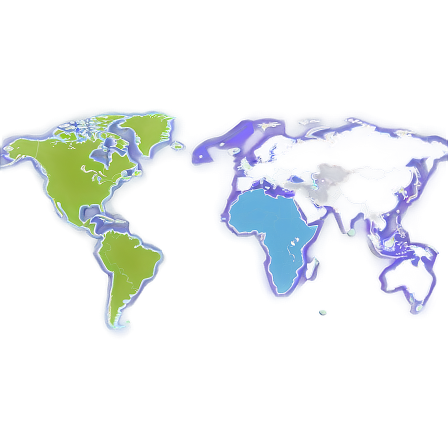 World Continents Outline Png 05042024 PNG image