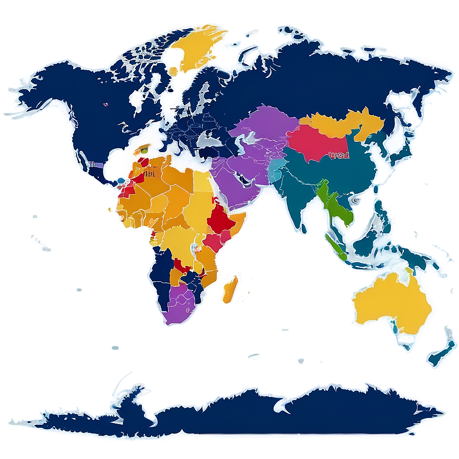 World Map Economic Divisions Png 06242024 PNG image