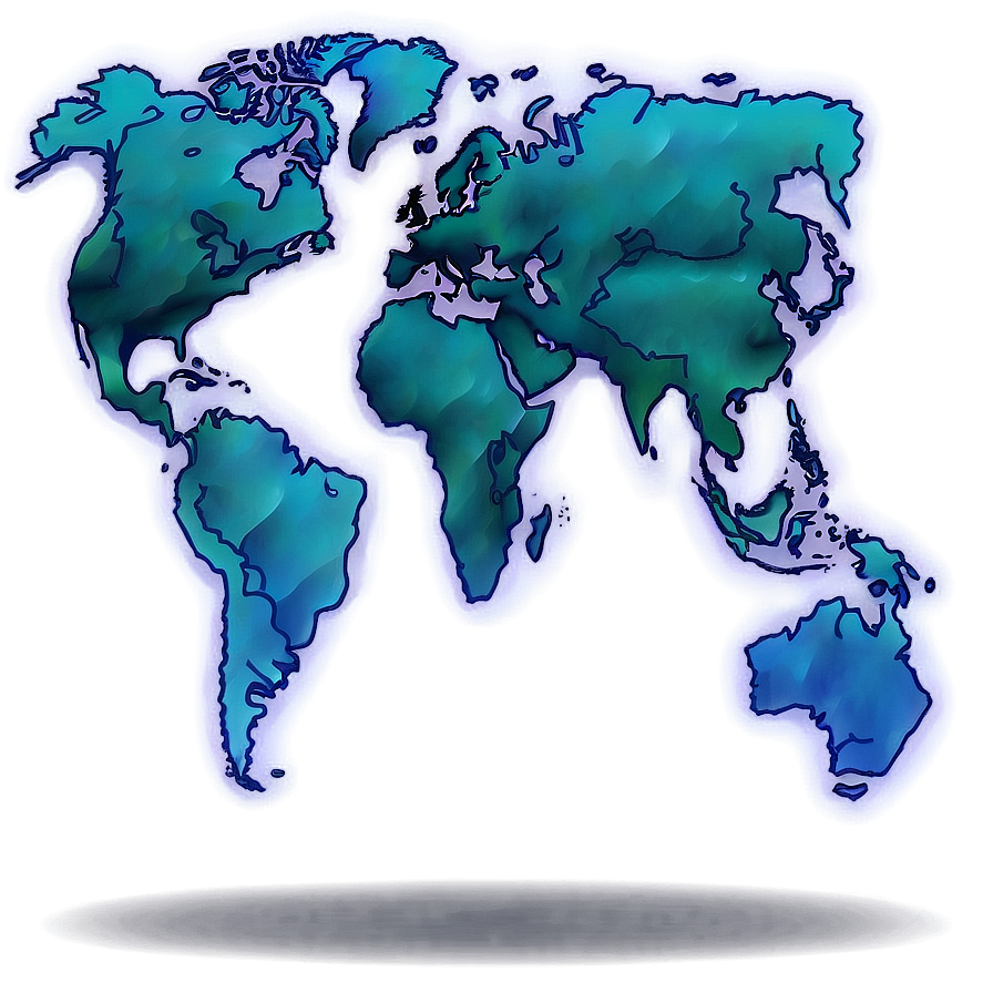 World Map Outline Cartoon Png 06262024 PNG image