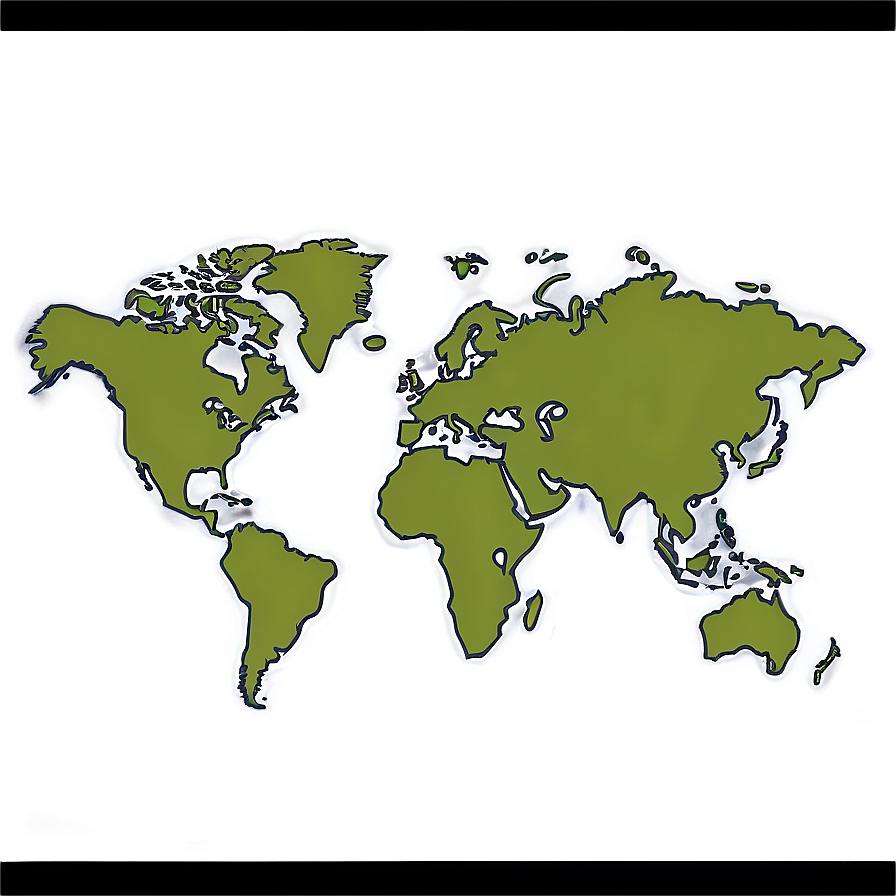 World Map Outline Cartoon Png Dxk PNG image