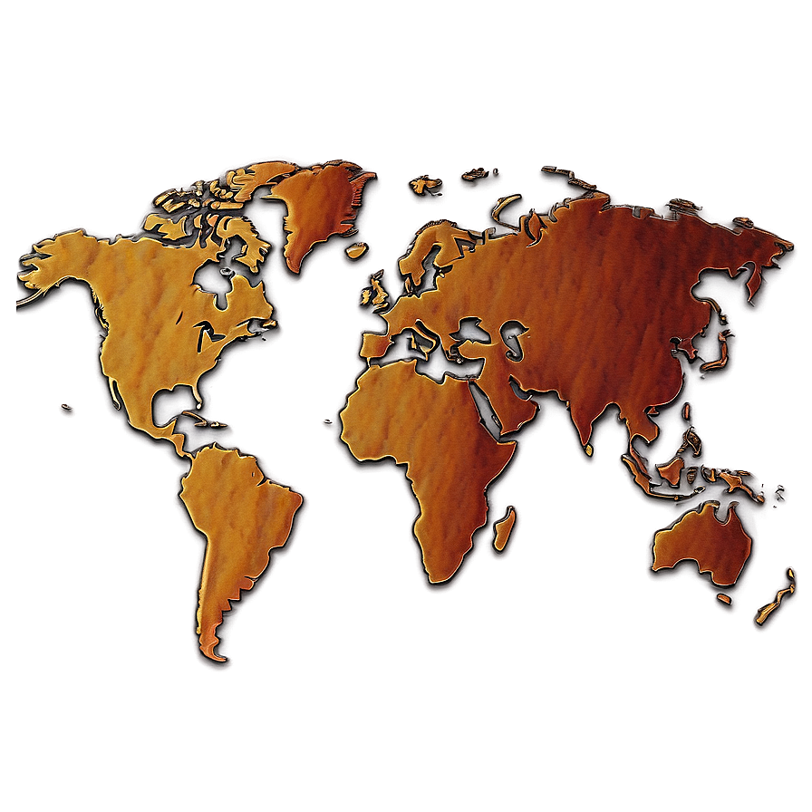 World Map Outline Craft Png 06262024 PNG image