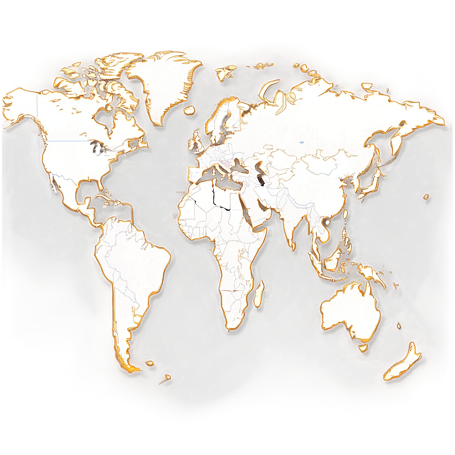 World Map Outline With Countries Png 05032024 PNG image