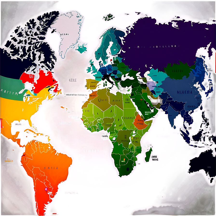 World Map Vector In English Png Uvu18 PNG image