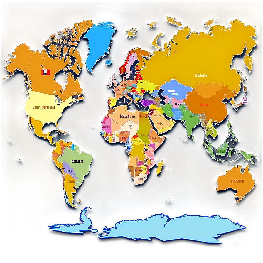 World Map Vector With Borders Png 06262024 PNG image