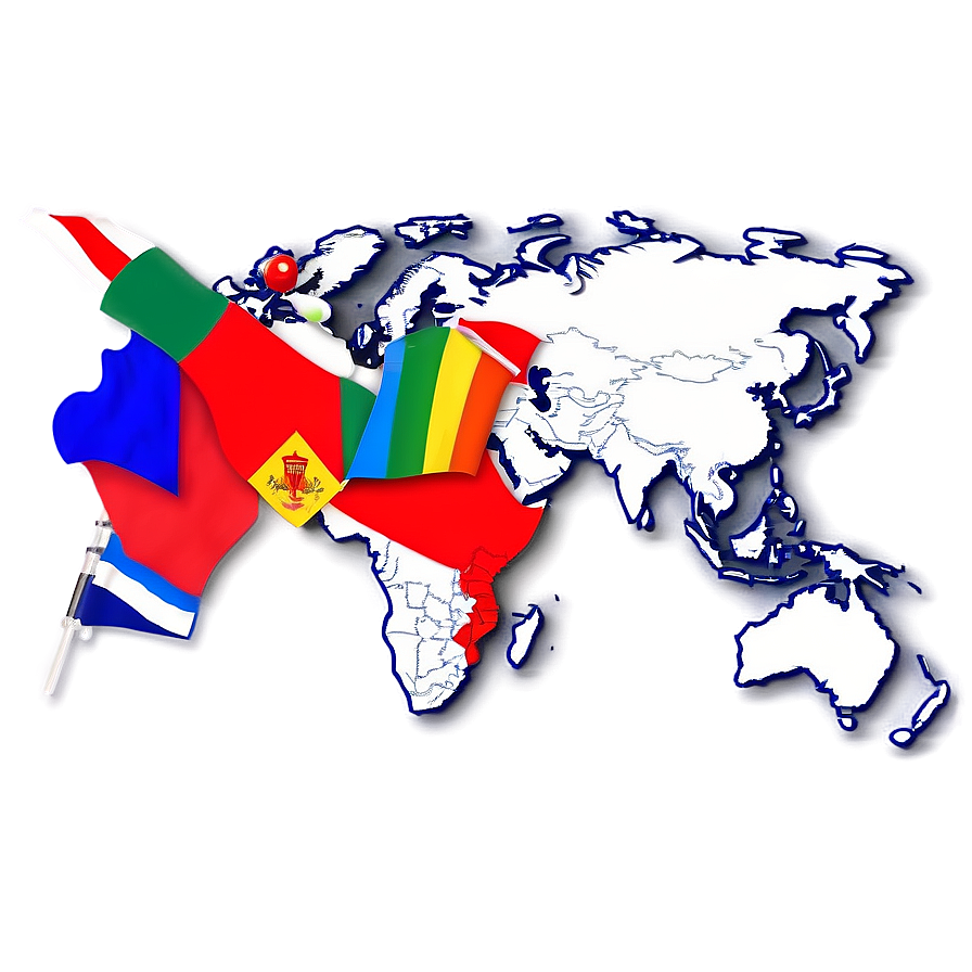 World Map With Flags Png 92 PNG image