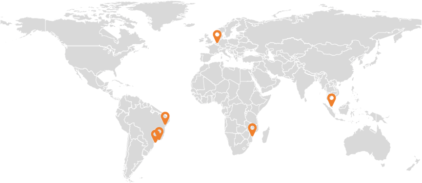 World Mapwith Orange Markers PNG image