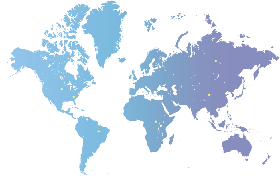 World Mapwith Yellow Dots PNG image