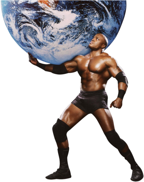 Worlds Strongest Man_ Holding Earth PNG image