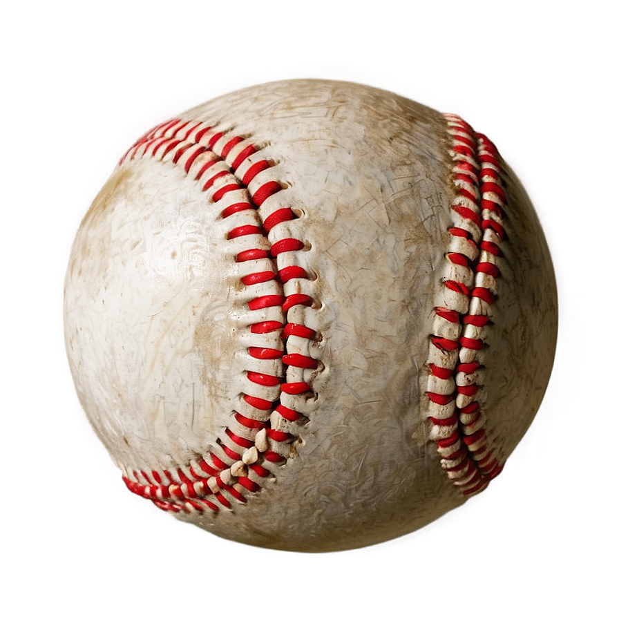 Worn-out Baseball Graphic Png 06282024 PNG image