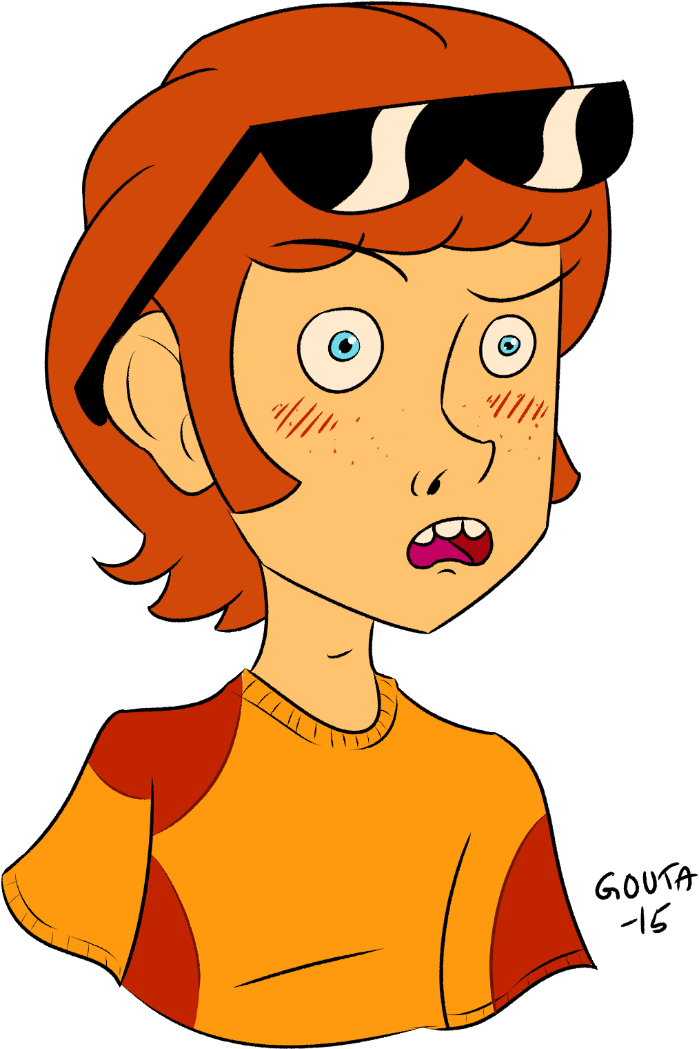 Worried Cartoon Character Illustration PNG image