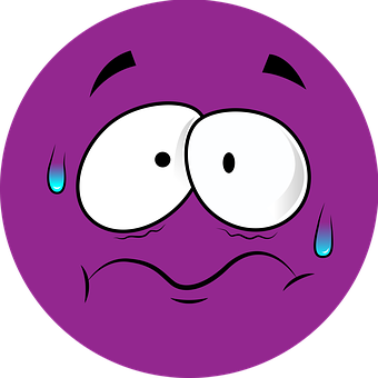 Worried Purple Face Emoji PNG image