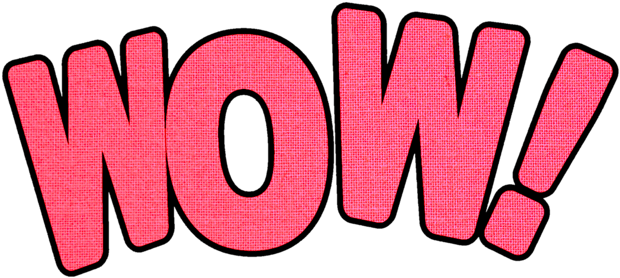 Wow Text Expression PNG image