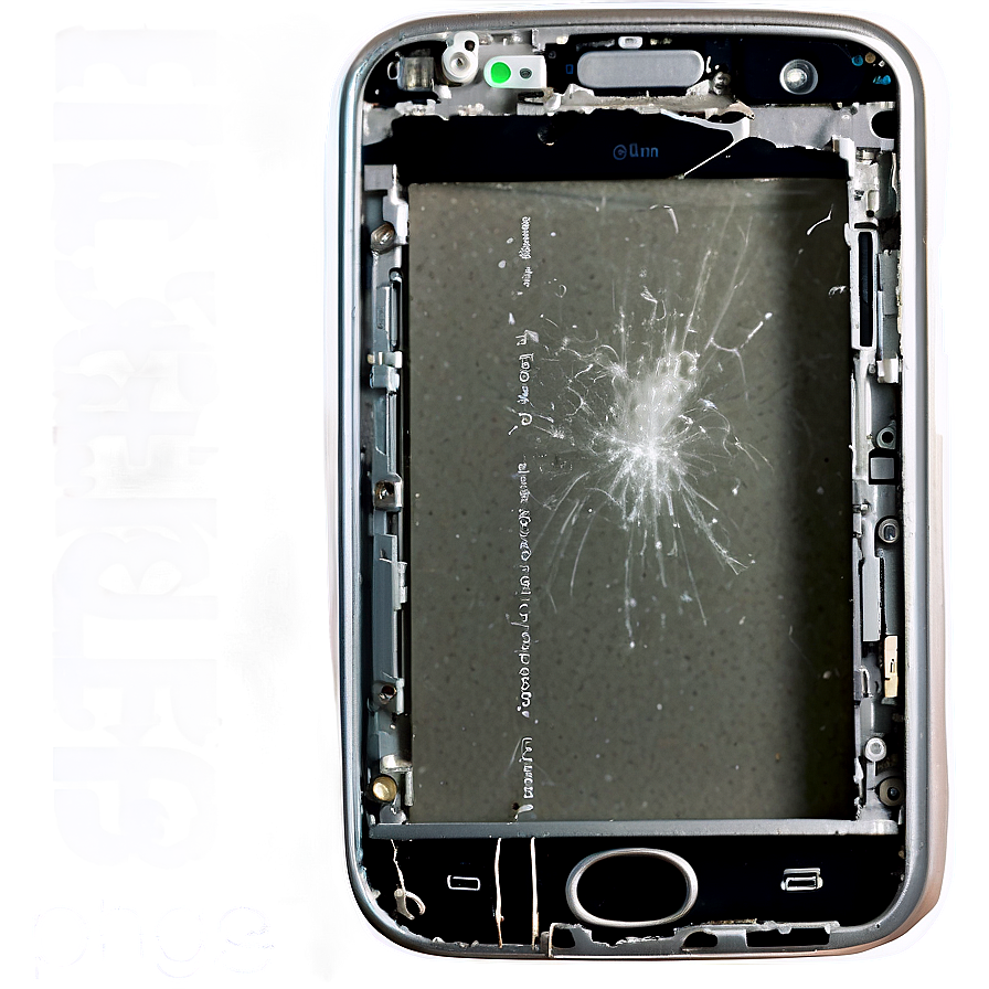 Wrecked Smartphone Display Png Pcs PNG image