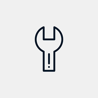 Wrench Icon Simple Design PNG image