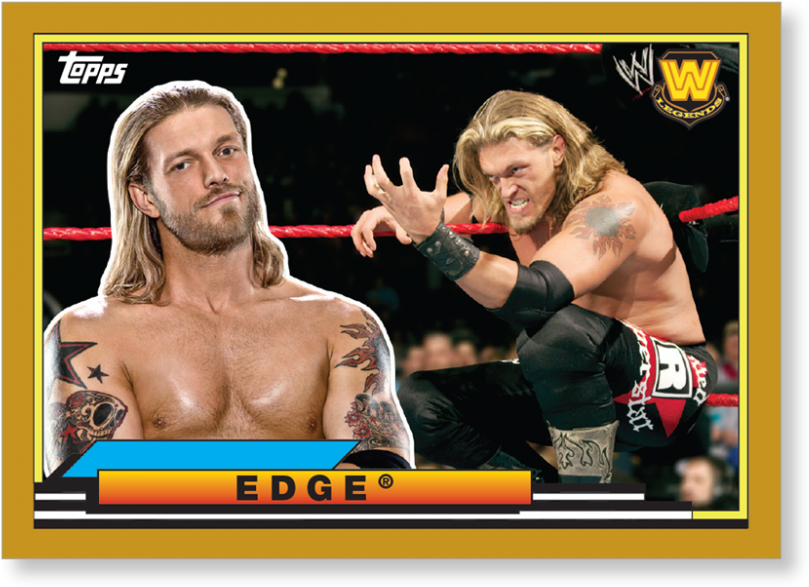 Wrestler Edge Topps Card PNG image