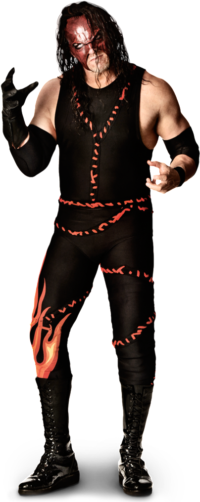 Wrestler_in_ Flame_ Accented_ Attire PNG image