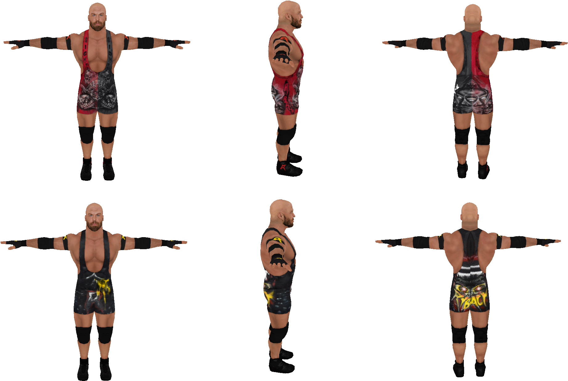 Wrestler_ Model_ Poses PNG image