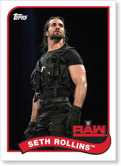 Wrestler Seth Rollins Topps Card PNG image