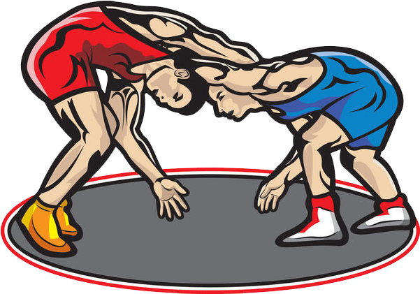 Wrestlers Engagedin Combat PNG image