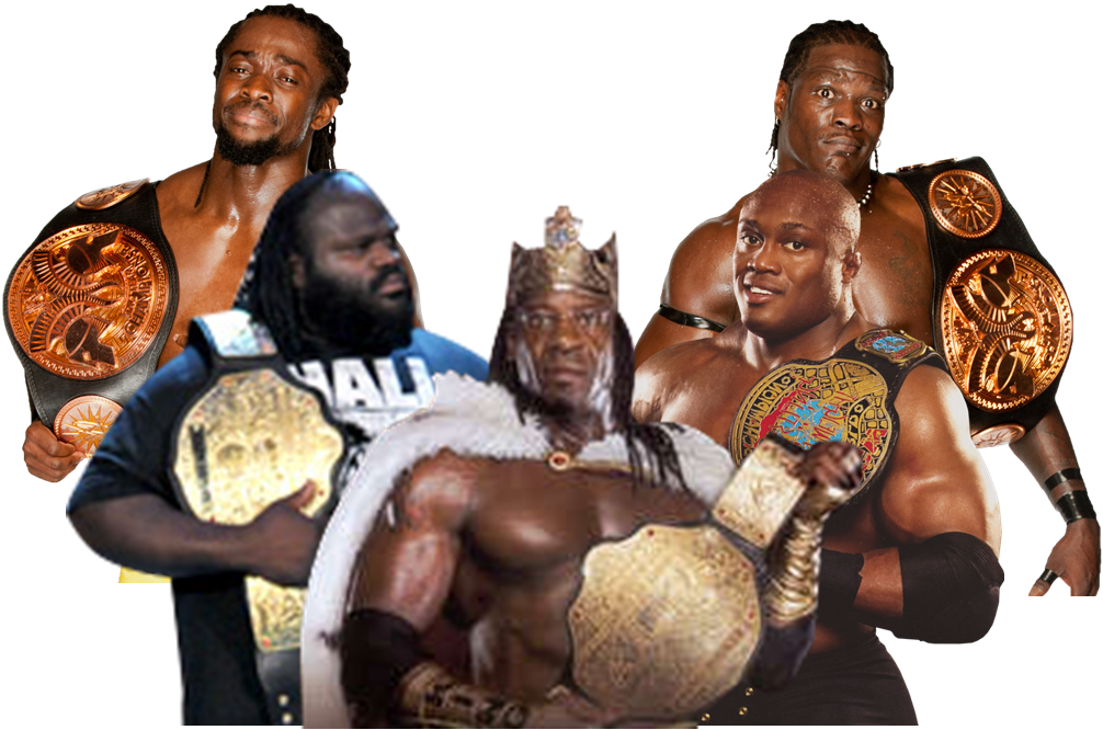 Wrestling Champions Collage PNG image