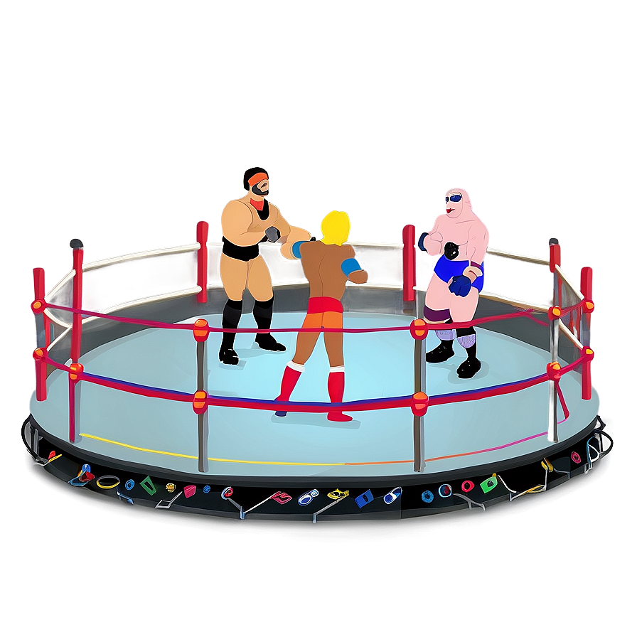 Wrestling Ring With Crowd Png 06202024 PNG image