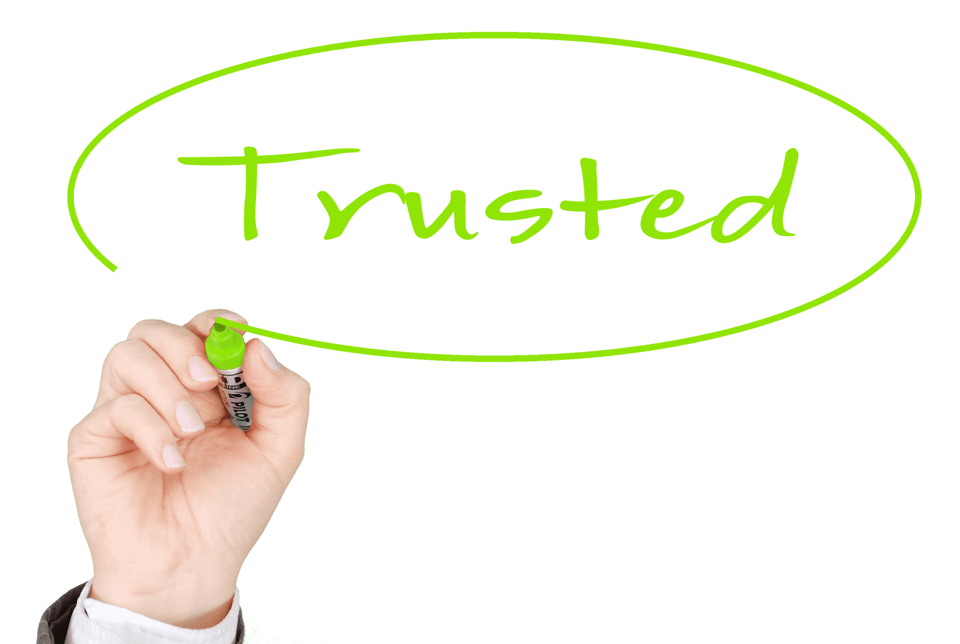 Writing Trusted Concept PNG image