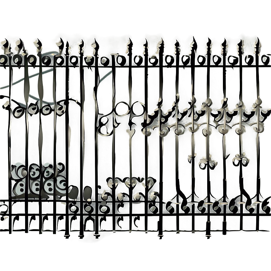 Wrought Iron Fence Png Pak33 PNG image