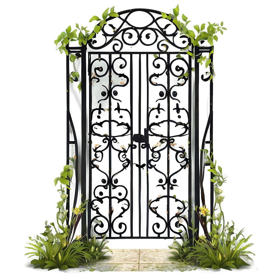 Wrought Iron Vine Gate Png 86 PNG image