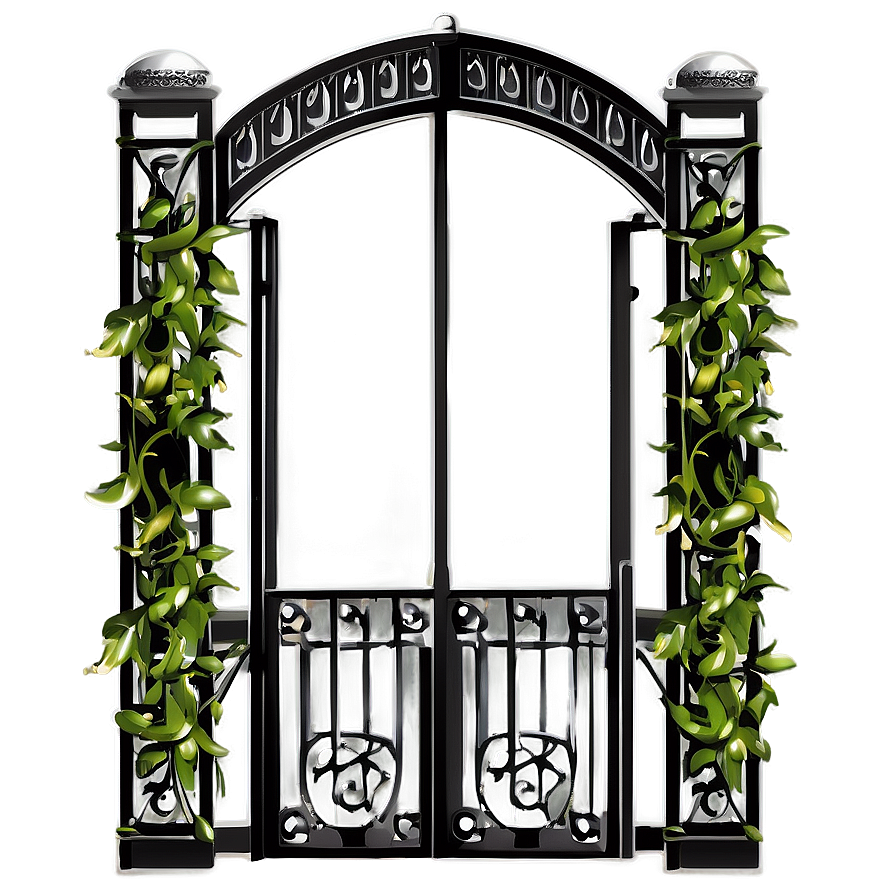 Wrought Iron Vine Gate Png Kit57 PNG image