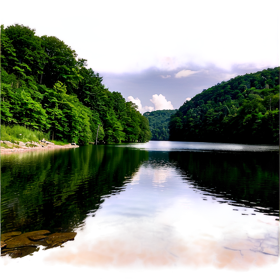 Wv Serene River Scene Png 2 PNG image