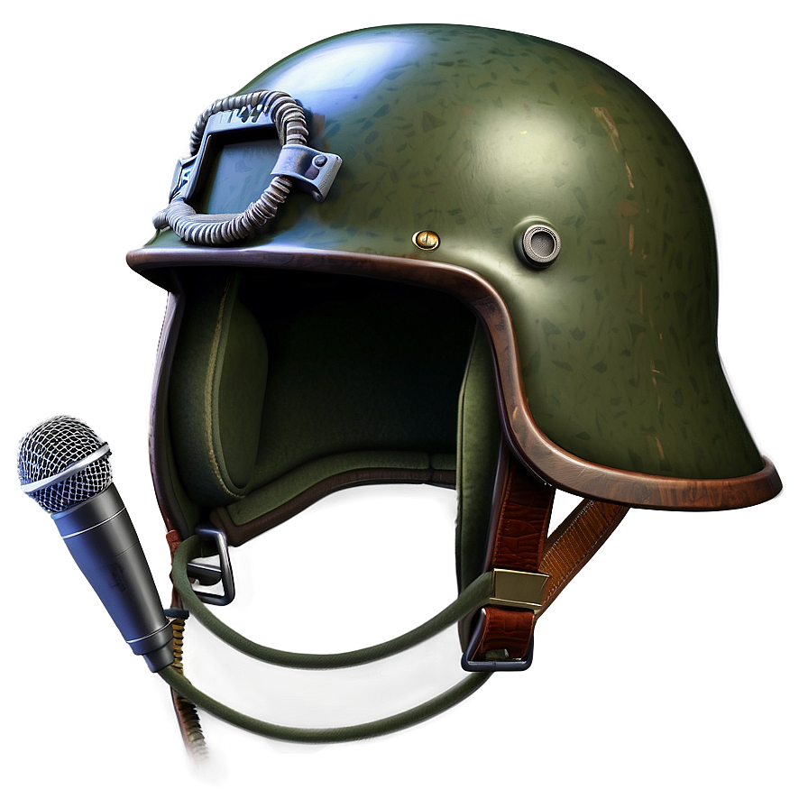 Ww2 Helmet With Microphone Png Eoc74 PNG image