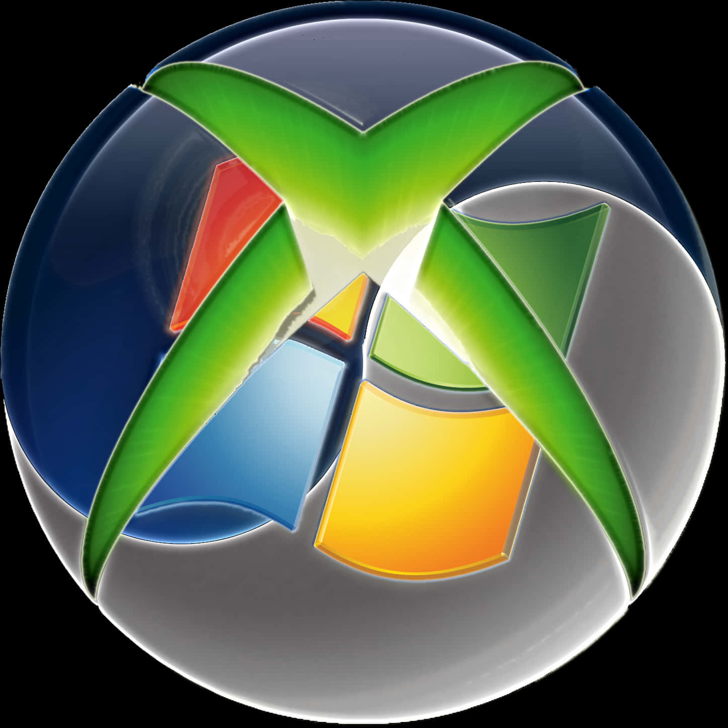 Xbox Logo Glossy Button PNG image