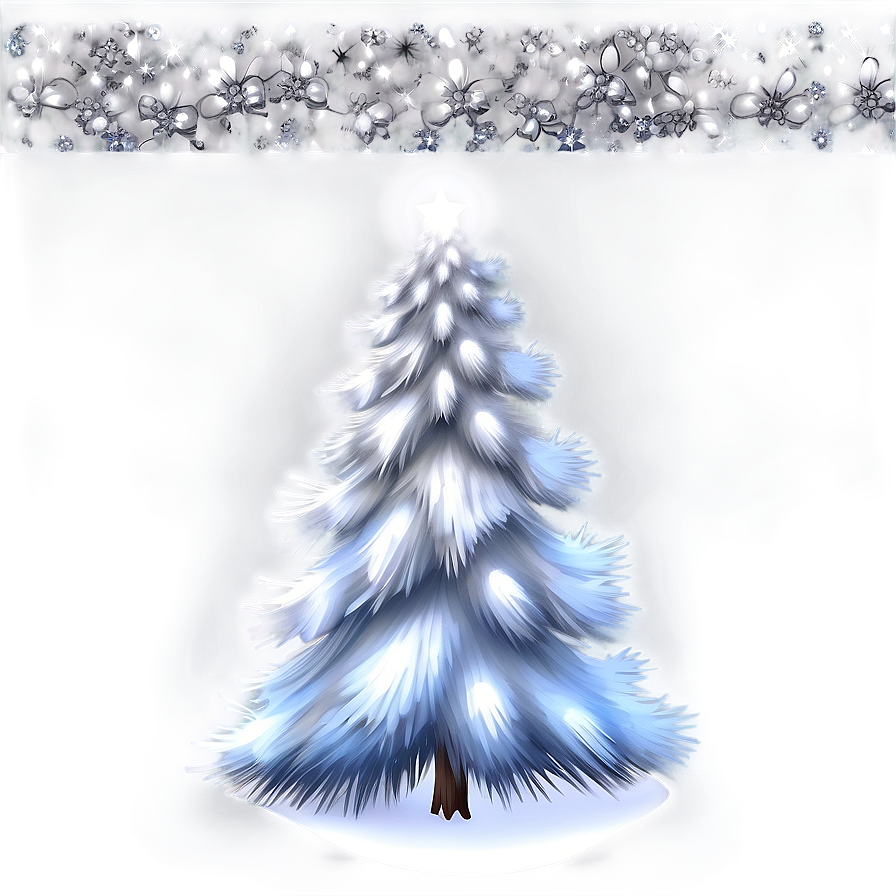 Xmas Tree Fluffy Snow Effect Png 06292024 PNG image