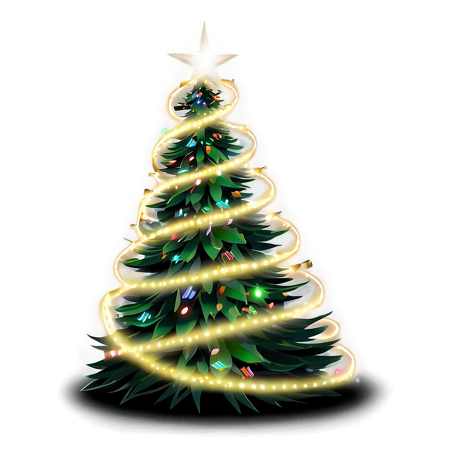 Xmas Tree Magical Lights Png Gne71 PNG image