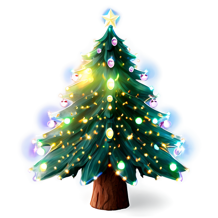 Xmas Tree Magical Lights Png Poa90 PNG image