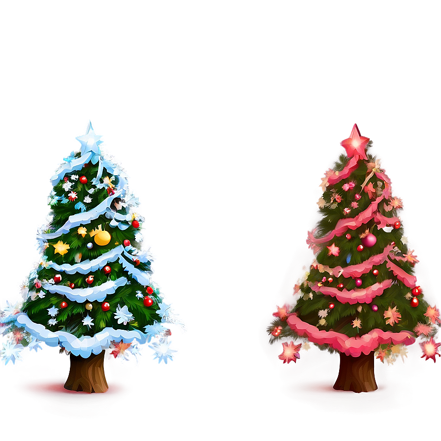 Xmas Tree Sunset Backdrop Png 06292024 PNG image