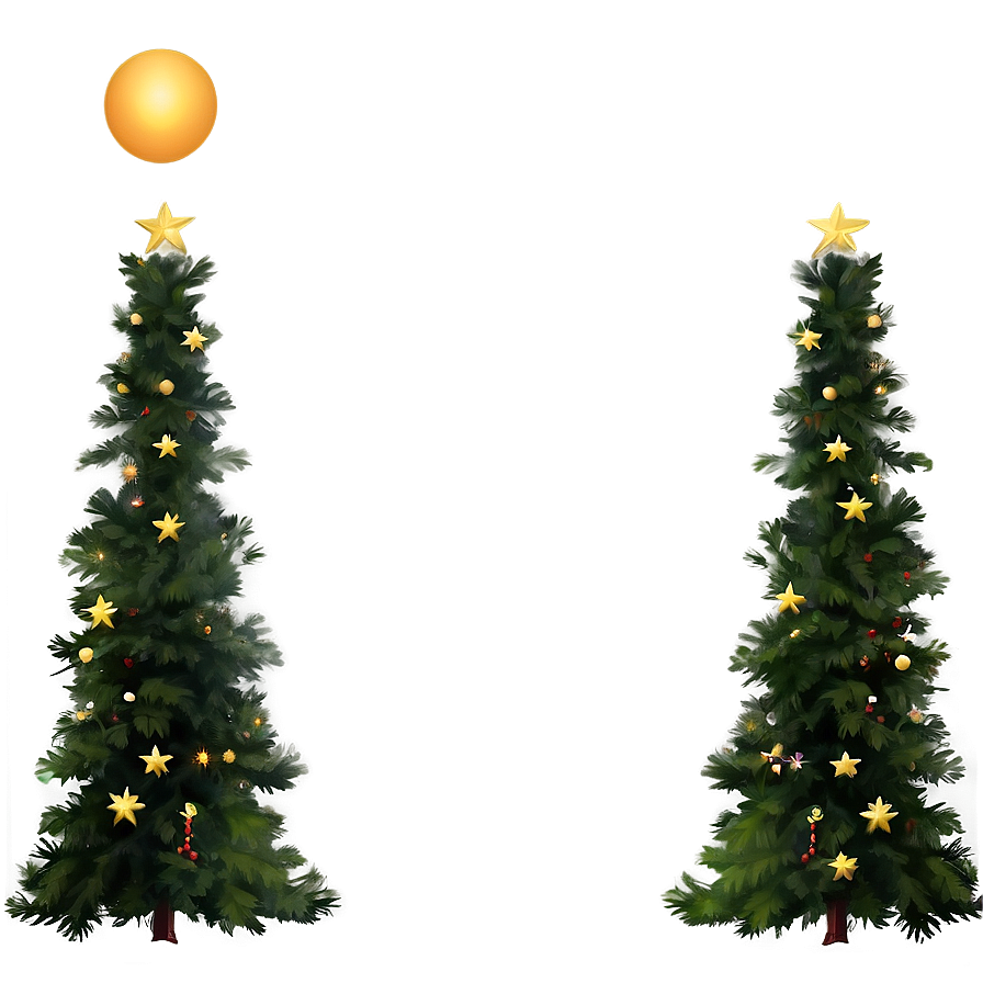 Xmas Tree Sunset Backdrop Png Atk74 PNG image