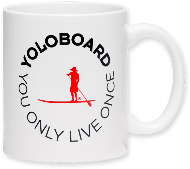 Y O L O Board Motivational Coffee Mug PNG image