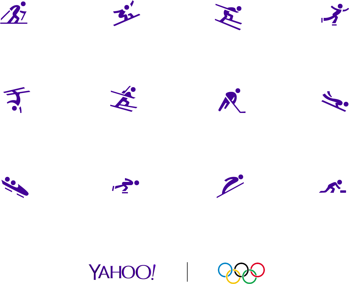 Yahoo Olympic Skiing Pictograms PNG image
