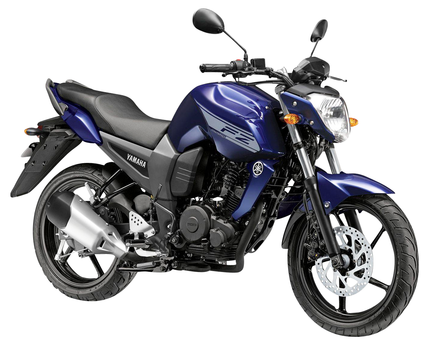 Yamaha Blue Motorcycle Profile View PNG image