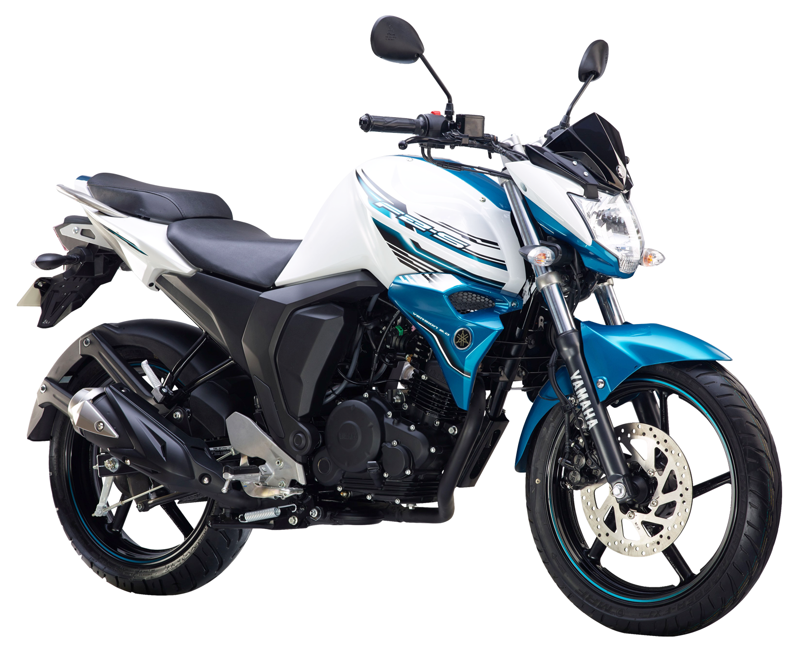 Yamaha Blueand White Motorcycle PNG image