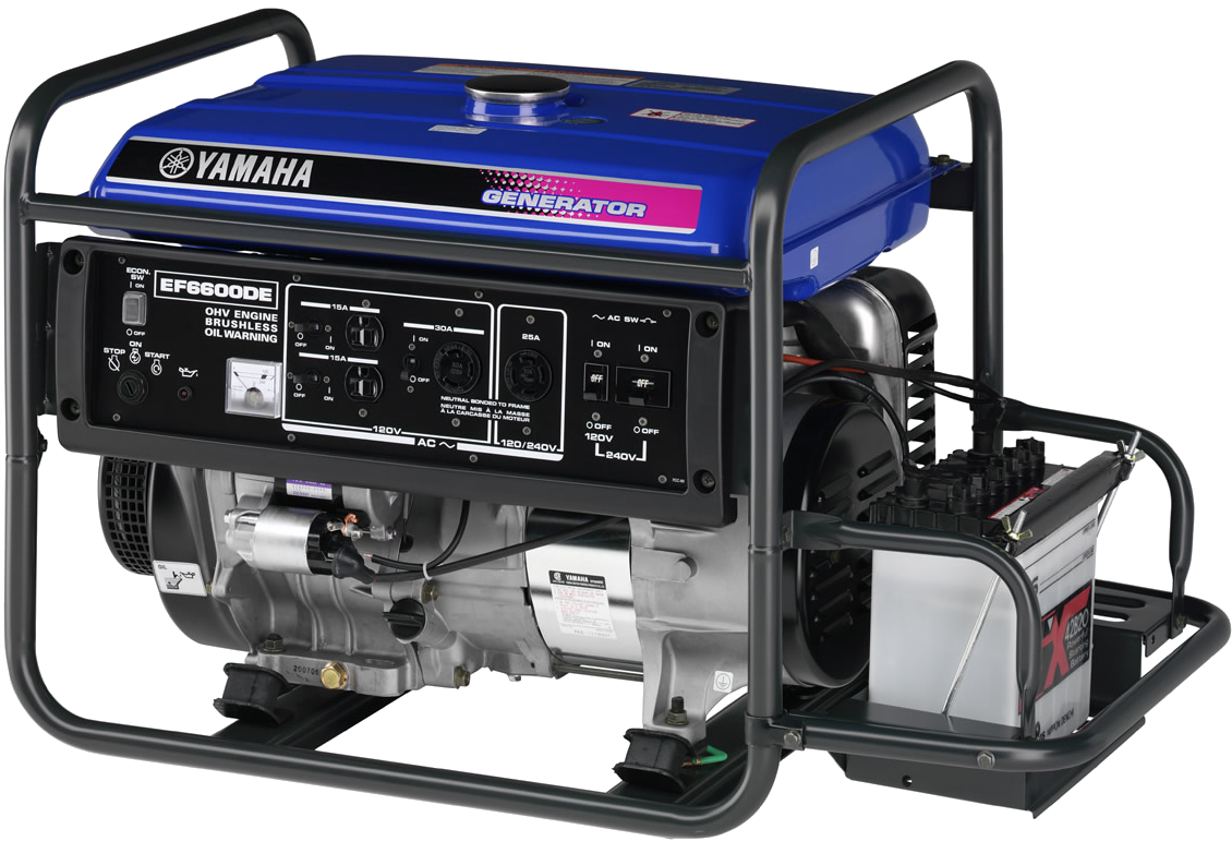 Yamaha E F6600 D E Portable Generator PNG image