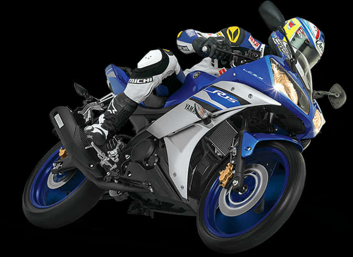 Yamaha R15 Racing Blue Edition PNG image