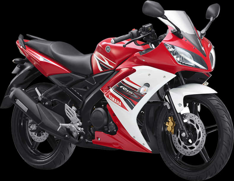 Yamaha R15 Redand White Sportbike PNG image