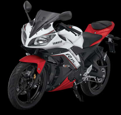 Yamaha R15 Sportbike White Red Black PNG image