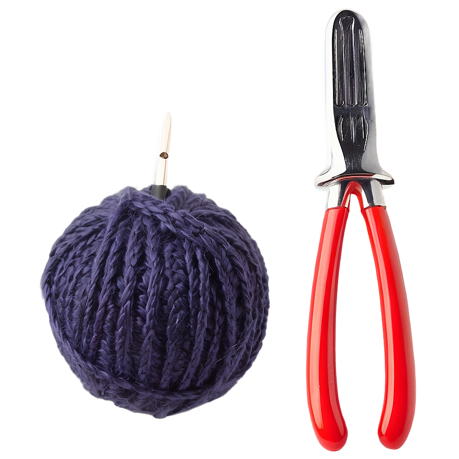 Yarn Ball And Crochet Hook Png 06212024 PNG image