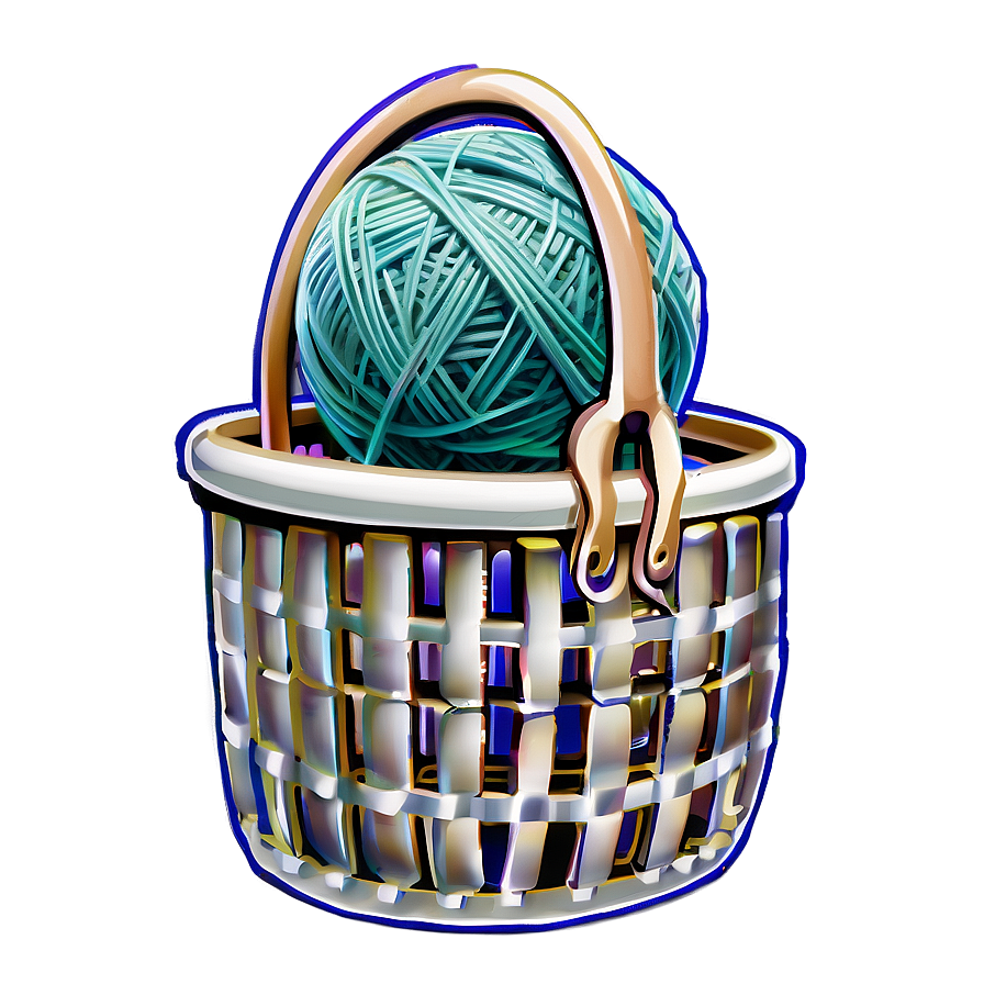 Yarn Ball In Basket Png 06212024 PNG image