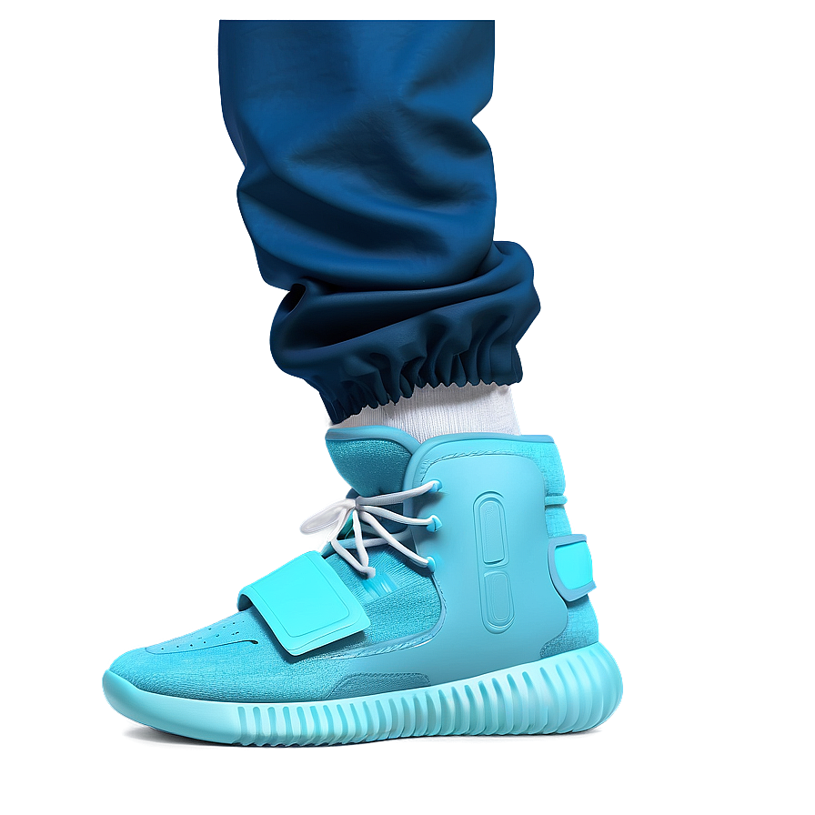 Yeezy Azure Blue Shoes Png Fvv18 PNG image