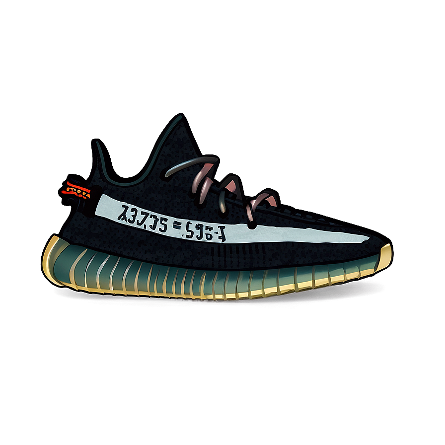 Yeezy Carbon Black Footwear Png Uff24 PNG image